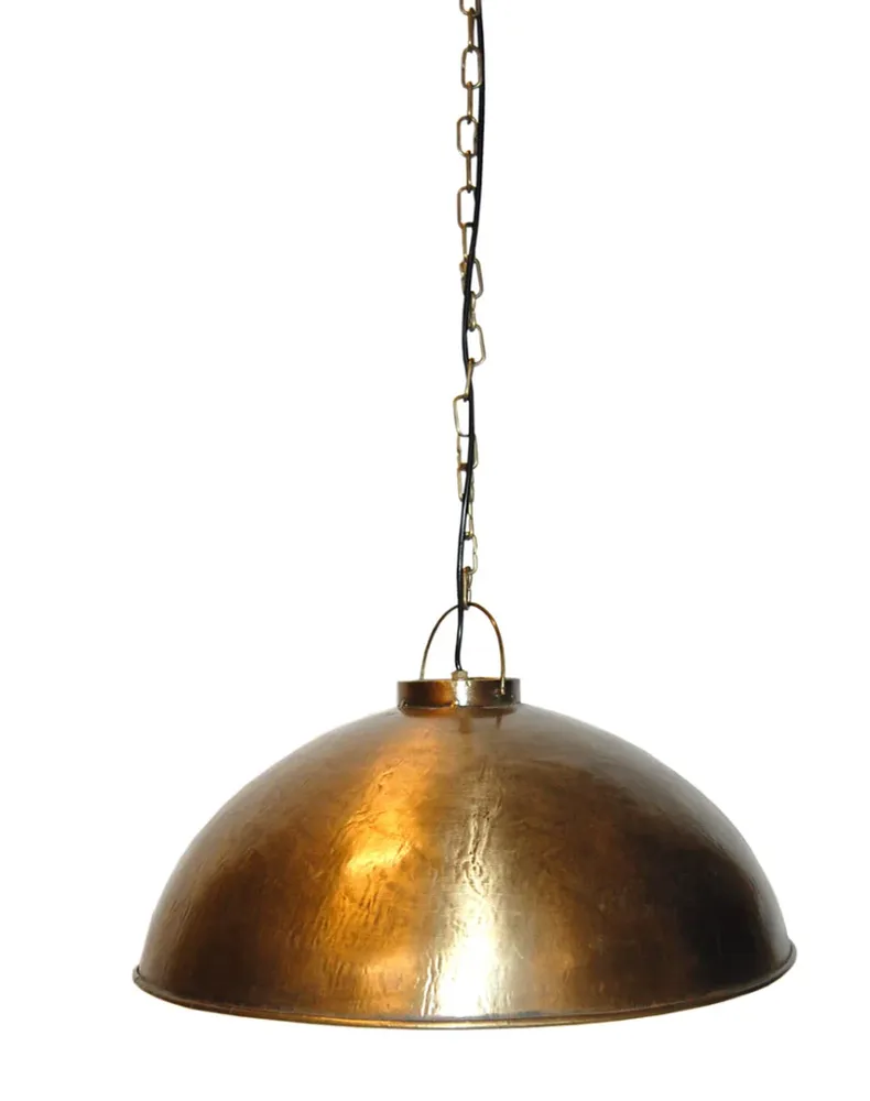 Loftlampe i fabriksstil | antik messing