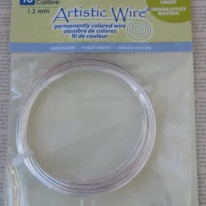 Artistic Wire 16 Ga - Silverpläterad, Non tarnish, 1 förpackning