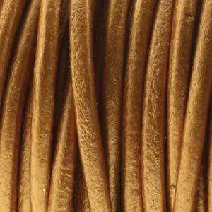 Läderband 1,5 mm - Metallic Indian Sun, 1 m