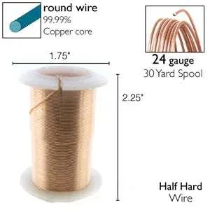 Wire Elements 24Ga - Roséguldfärgad Non Tarnish 1 Rulle