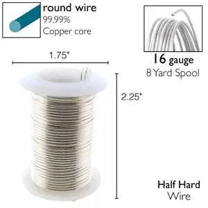 Wire Elements 16 Ga - Silverfärgad Non Tarnish 1 rulle
