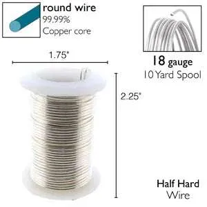 Wire Elements 18 Ga - Silverfärgad, Non Tarnish 1 rulle