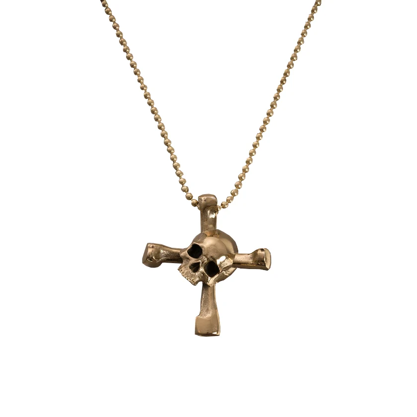 Skull trumnyckel/halsband av Travis Barker, warm alloy • Buster + Punch