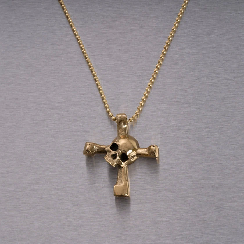 Skull trumnyckel/halsband av Travis Barker, warm alloy • Buster + Punch