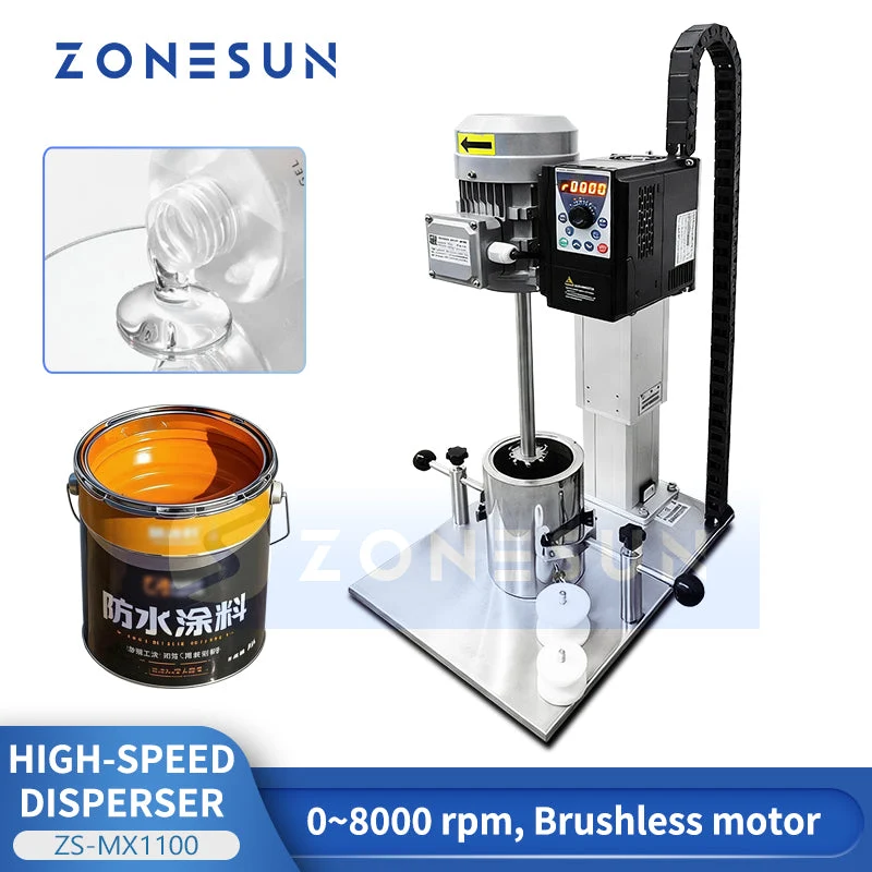 ZONESUN ZS-MX1100 Laboratory Mixing Machine Electric Lift High Speed Disperser Mixer