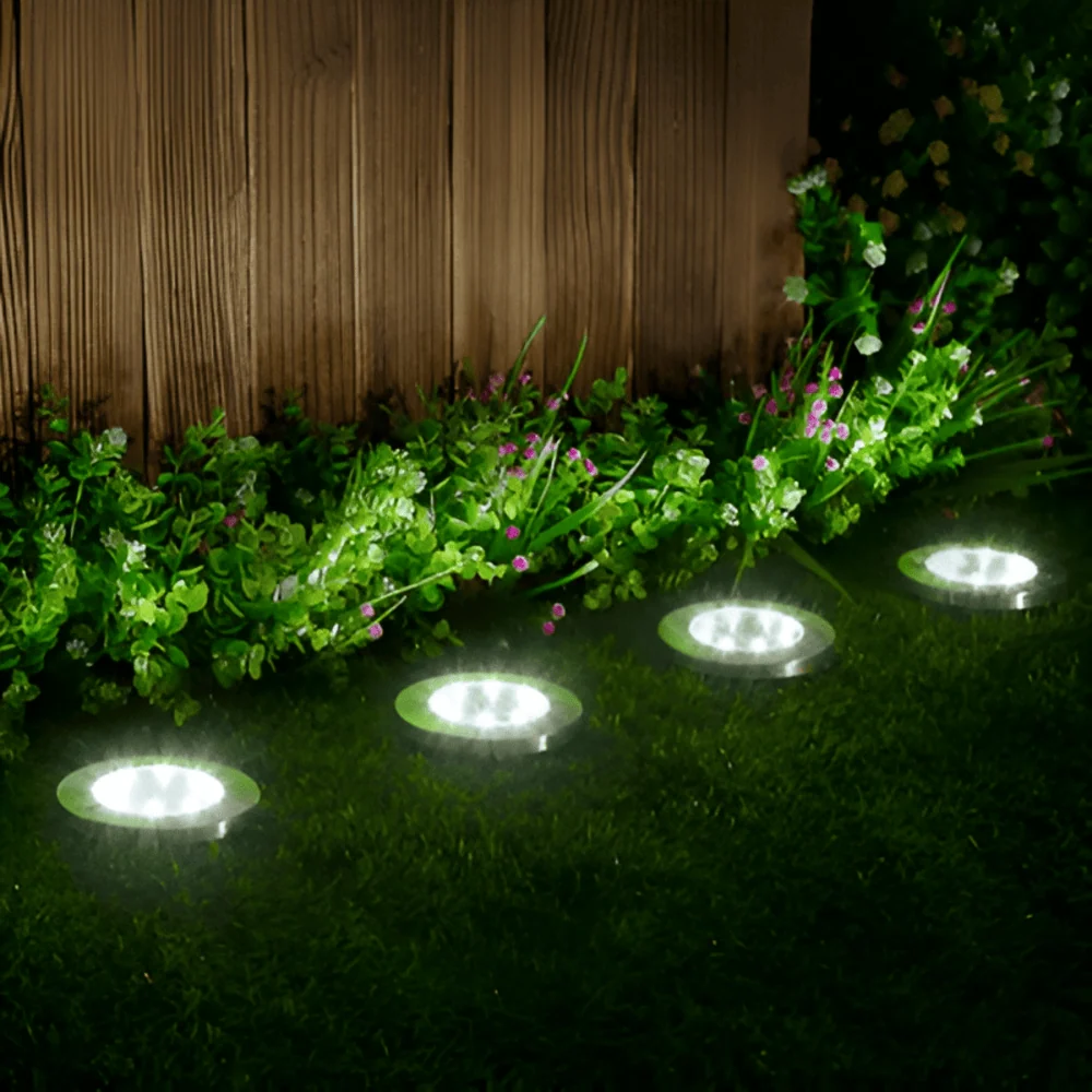 EcoGlow Terra – Miljömedveten Solcellsdriven LED-Trädgårdslampa Vit