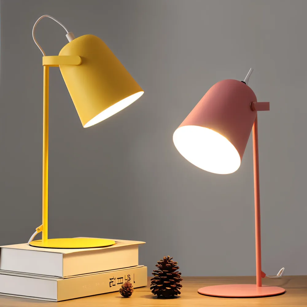 Hygge – Färgglad Bordslampa i Skandinavisk Design Rosa