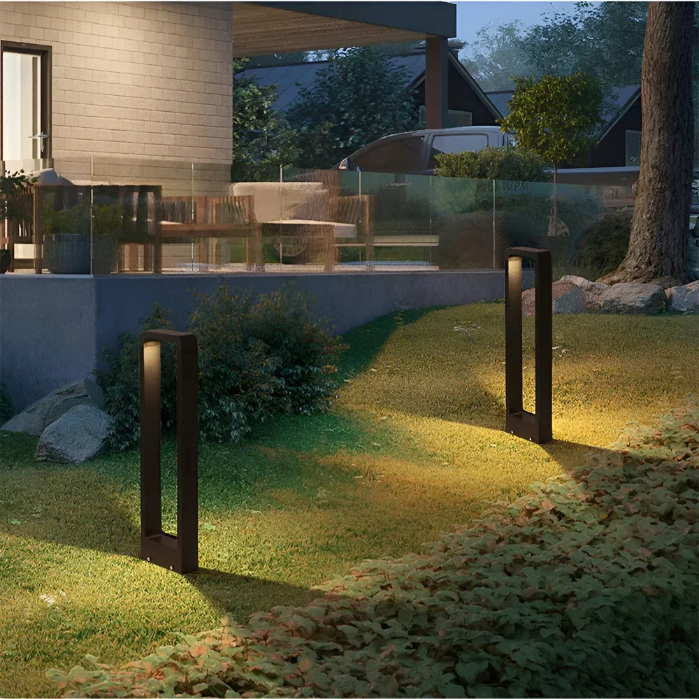 Modern trädgårdslampa midnight (30/60/80 cm) – Aluminium LED-utomhuslampa – IP65 vattentät 30cm