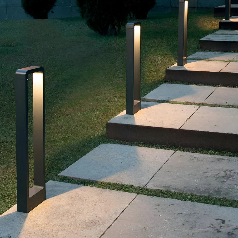 Modern trädgårdslampa midnight (30/60/80 cm) – Aluminium LED-utomhuslampa – IP65 vattentät 30cm