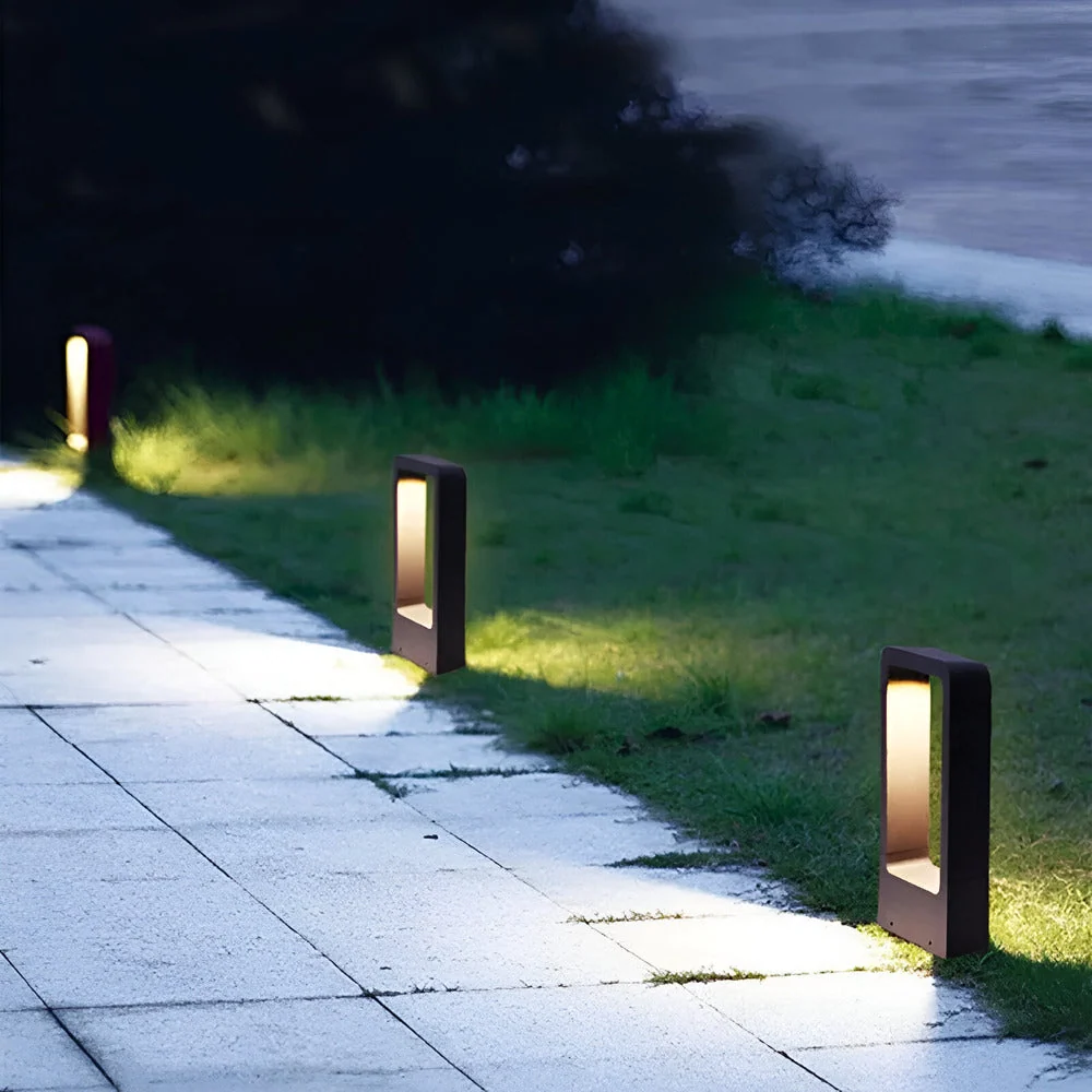 Modern trädgårdslampa midnight (30/60/80 cm) – Aluminium LED-utomhuslampa – IP65 vattentät 30cm