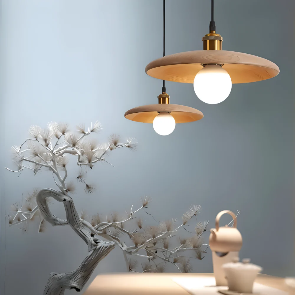 Oakai – Träpendellampa med Japansk Minimalistisk Design