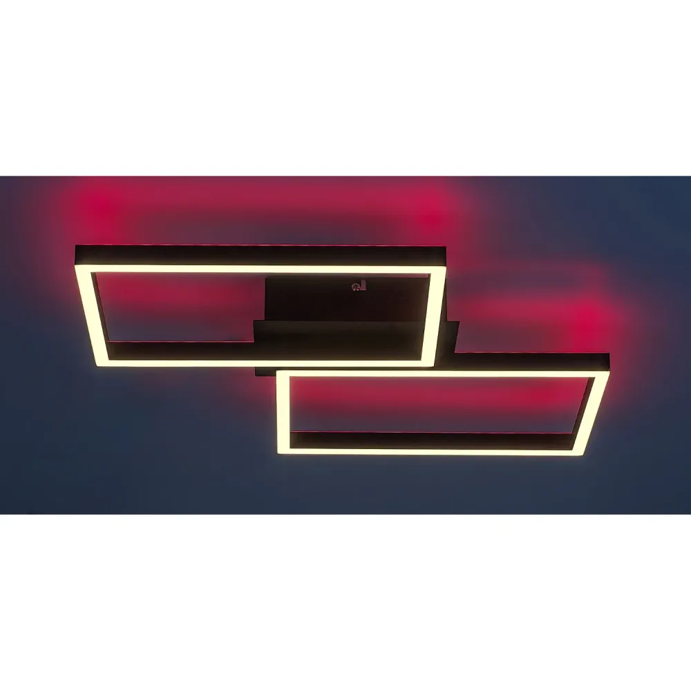 Rabalux Ludano taklampa, LED 40W, svart. Med fjärrkontroll för effortless styrning. Stilren design, smarta funktioner.