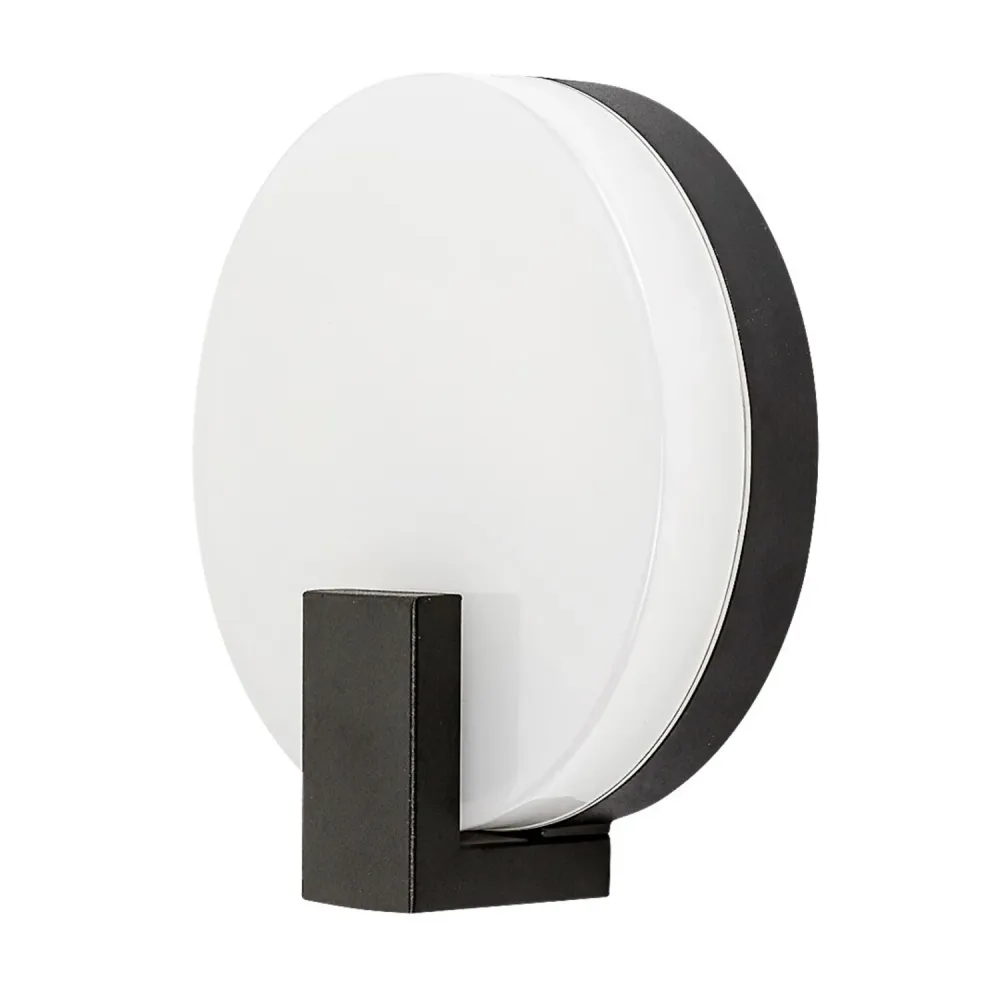 Rabalux vägglampa, utomhus, cirkulär, IP44, 10W, midnight, Cypern