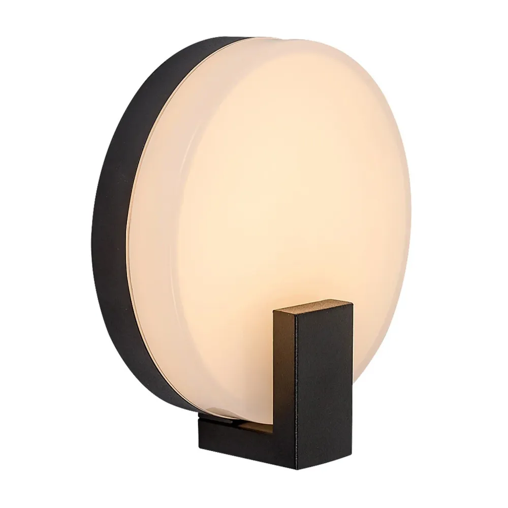 Rabalux vägglampa, utomhus, cirkulär, IP44, 10W, midnight, Cypern
