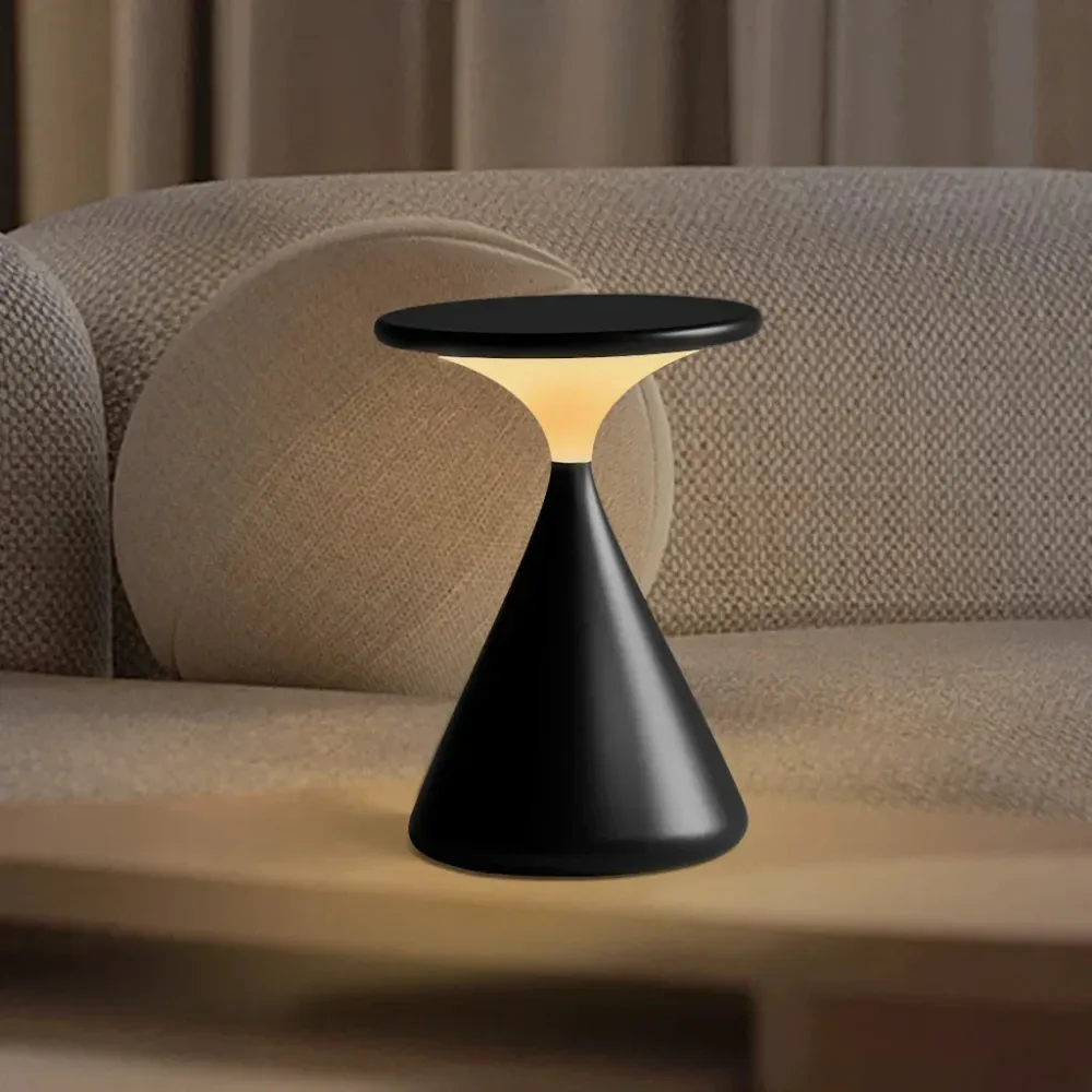 SandGleam – Untethered timglasbordslampa med dimbar LED-belysning Vit