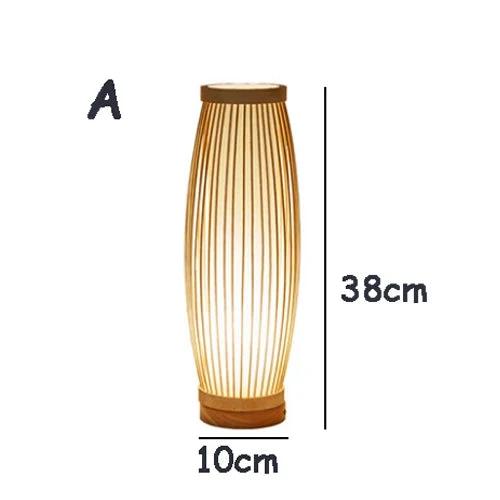 Zenro Bordslampa i Bambu & Trä – Japansk Design för Lugn Atmosfär