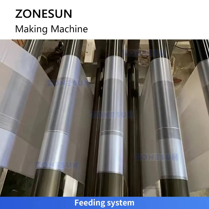 ZONESUN ZS-PZD2 Dual Channel Plastic Bag Making Machine Waistcoat Bag Packer