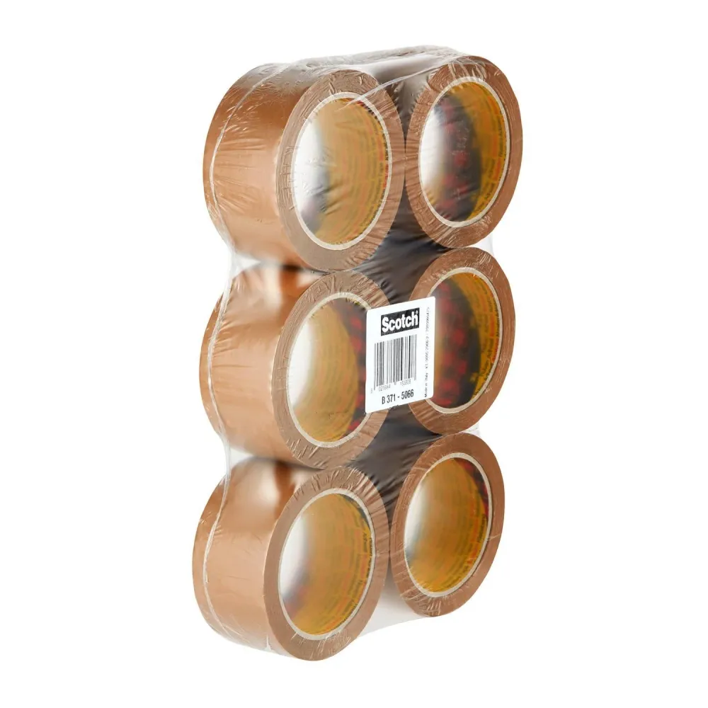 Packtejp 3M Scotch 371 50mm x 66m, Brun 6 rullar/fp