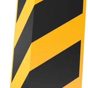 Påkörningsskydd för pallställ - Crash Guard -, Lutbart & Flexibelt (400mm)