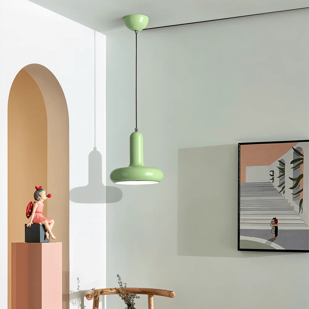 RetroPop – Färgstark Bauhaus Taklampa i Macaron-stil Orange
