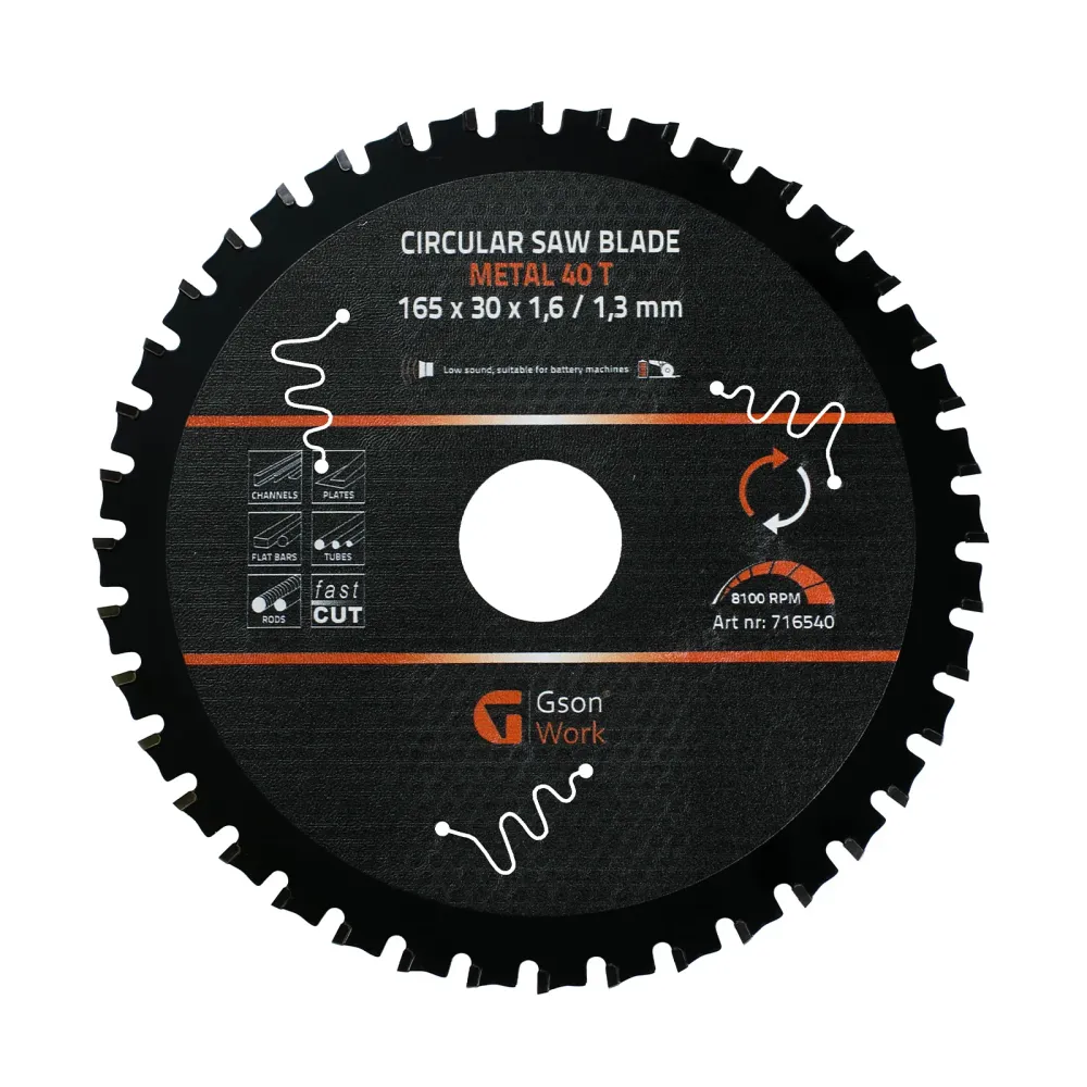 Circular Saw Blade Metal 40 T 165 x 30 x 1,6 / 1,3 mm