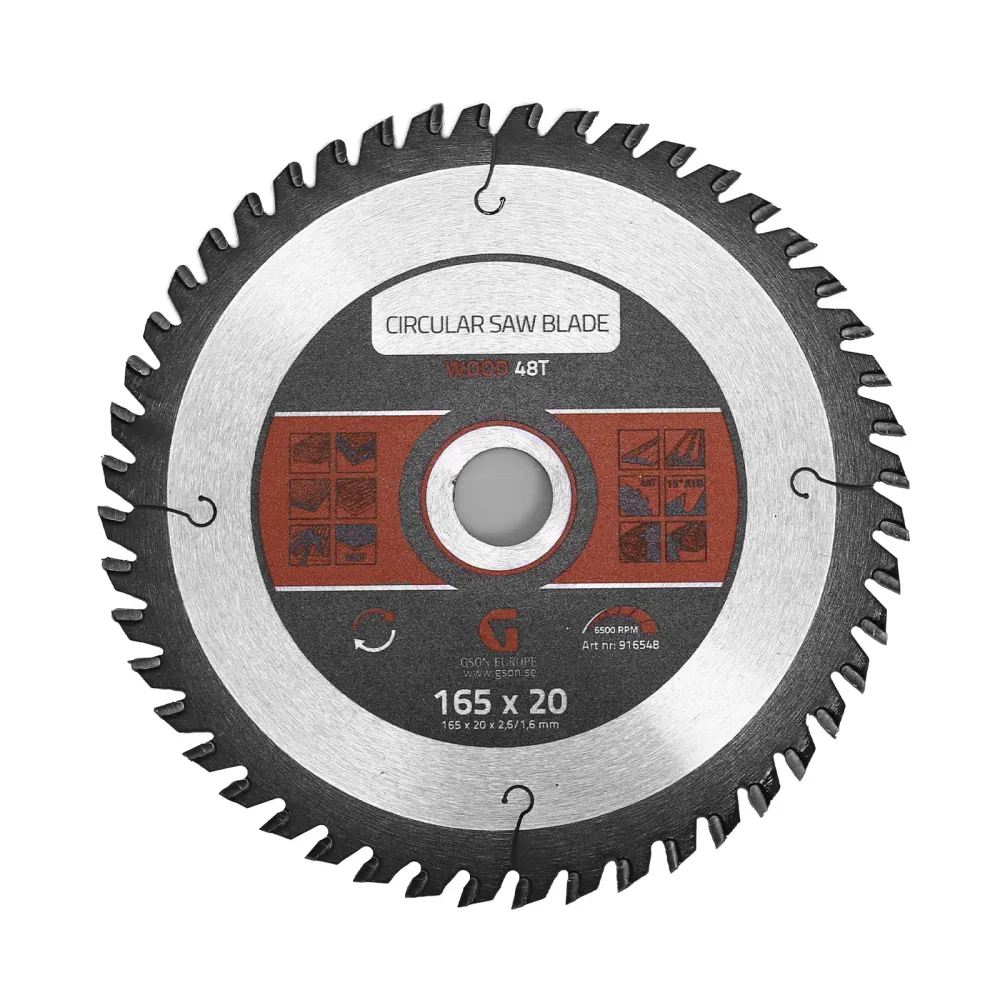 Circular Saw Blade Wood 48 T 165 x 20 x 2,6 / 1,6 mm