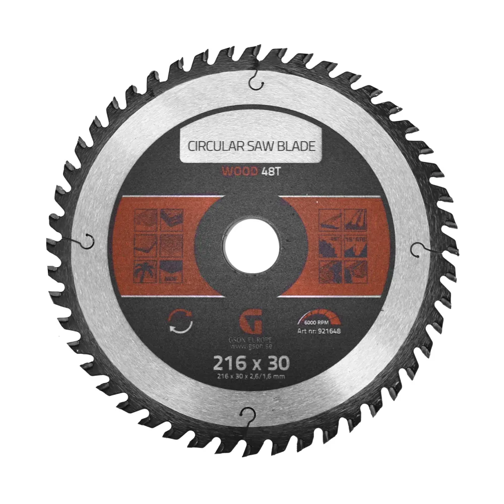 Circular Saw Blade Wood 48 T 216 x 30 x 2,6 / 1,6 mm