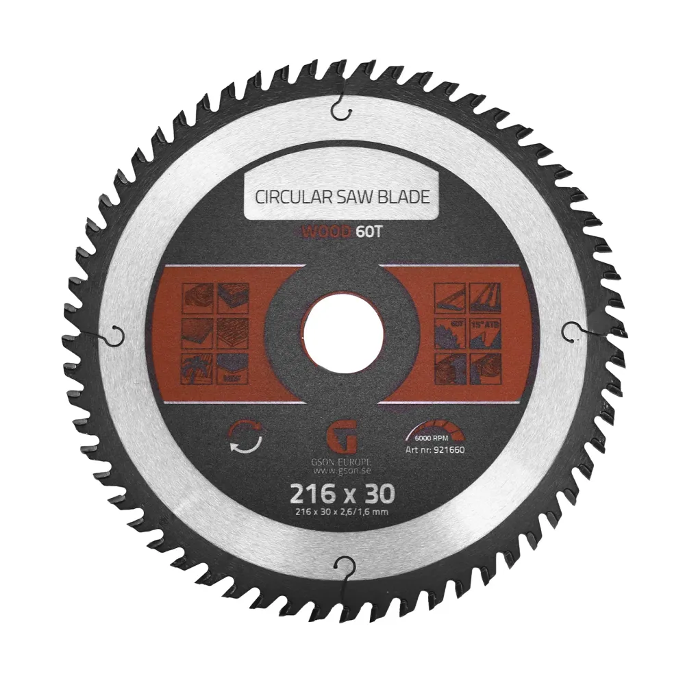Circular Saw Blade Wood 60 T 216 x 30 x 2,6 / 1,6 mm