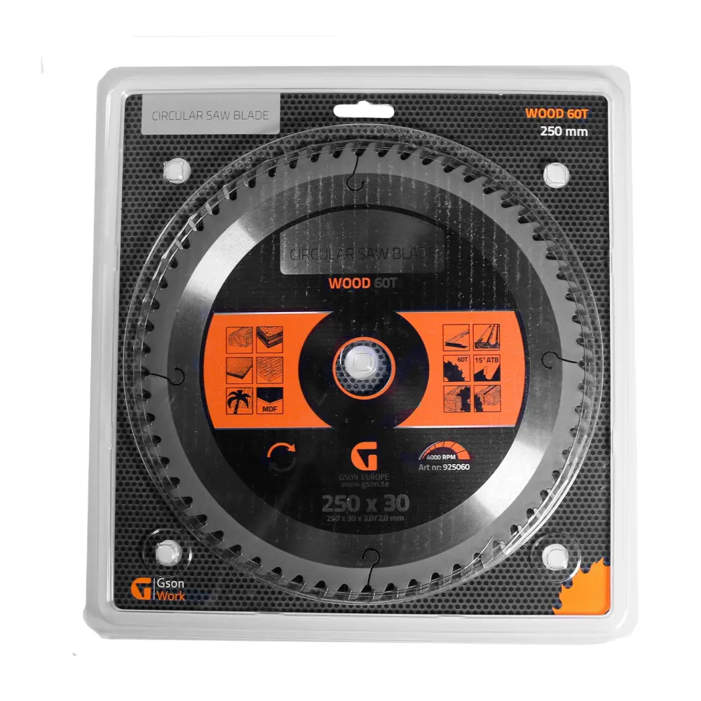 Circular Saw Blade Wood 60 T 250 x 30 x 3,0 / 2,0 mm