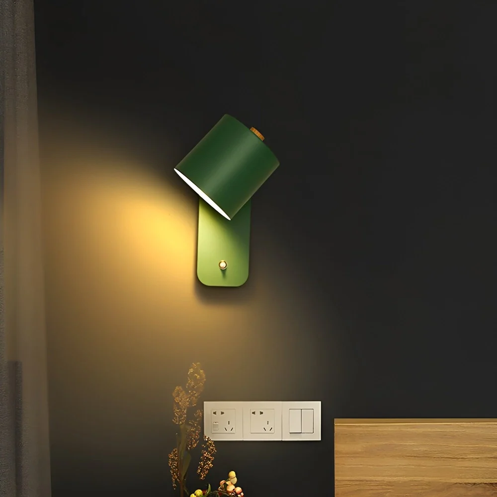 EasyPush WallLight - Roterbar LED-Lampa med Minicylinder Vit