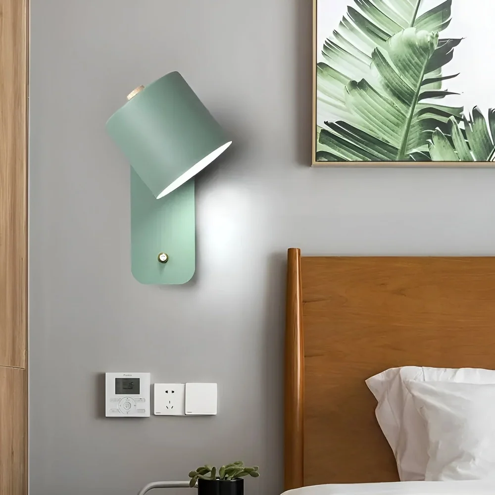 EasyPush WallLight - Roterbar LED-Lampa med Minicylinder Vit