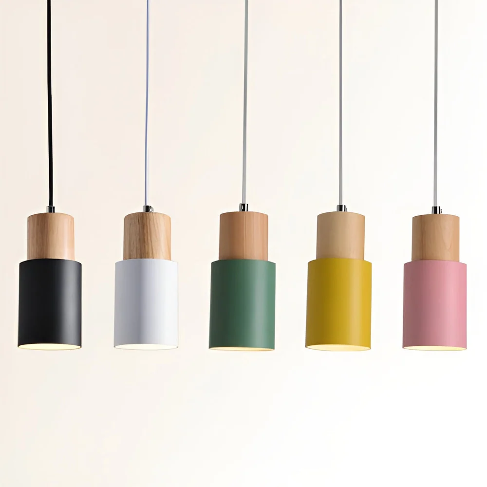 MiniCylinder taklampa - Minimalistisk Makronpendel i Aluminium Vit