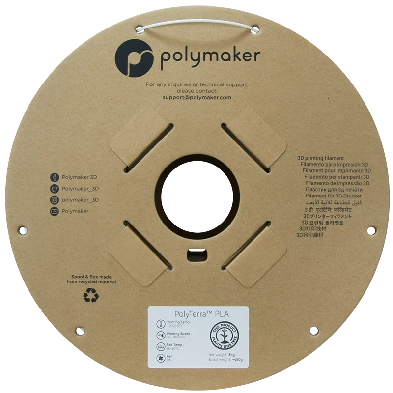 PolyTerra PLA bommulsvit 3KG