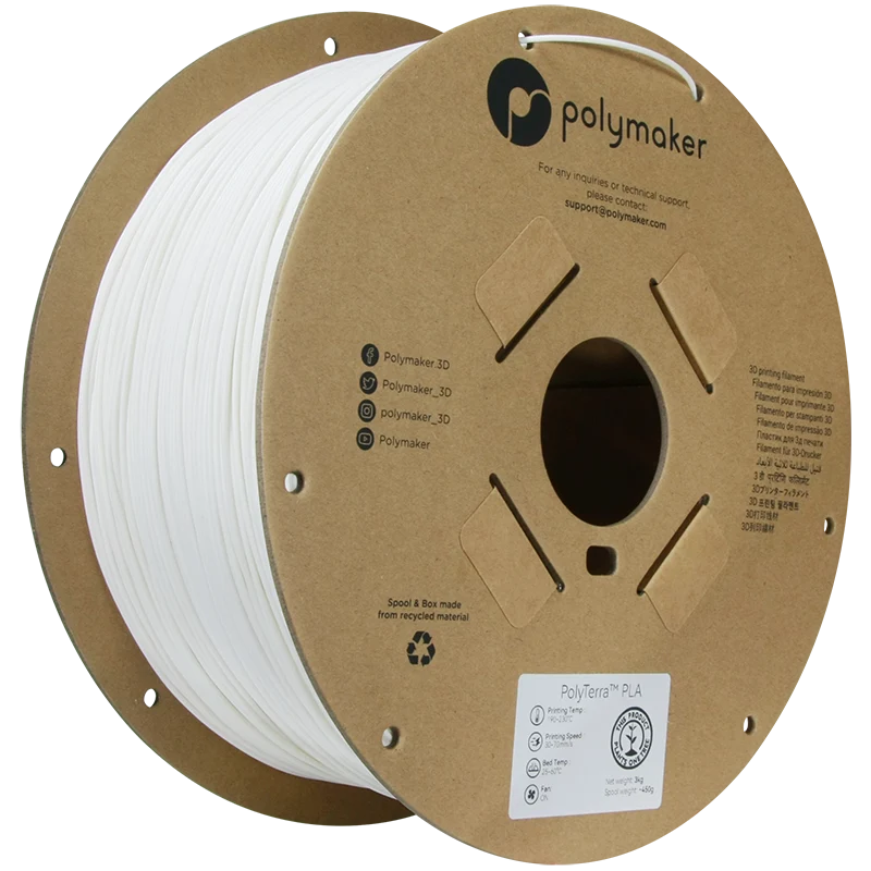 PolyTerra PLA bommulsvit 3KG