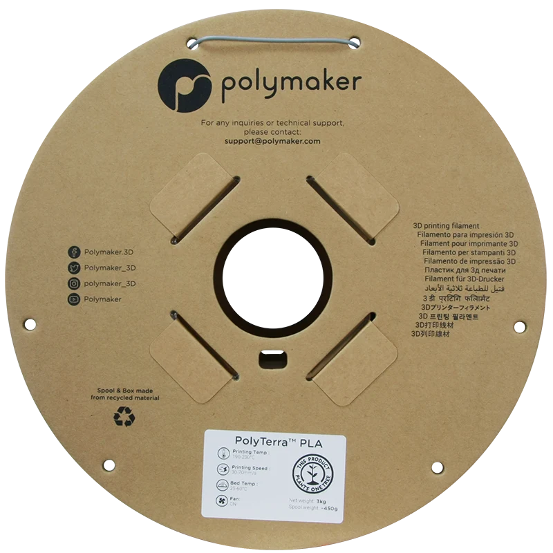 PolyTerra PLA Fosilgrå 3KG