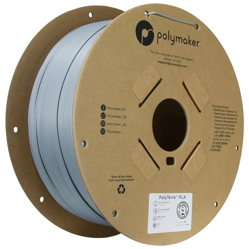 PolyTerra PLA Fosilgrå 3KG