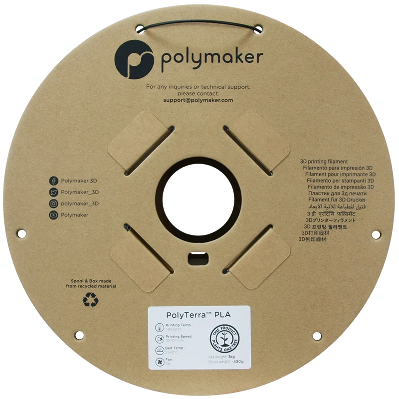 PolyTerra PLA kolsvart 3KG