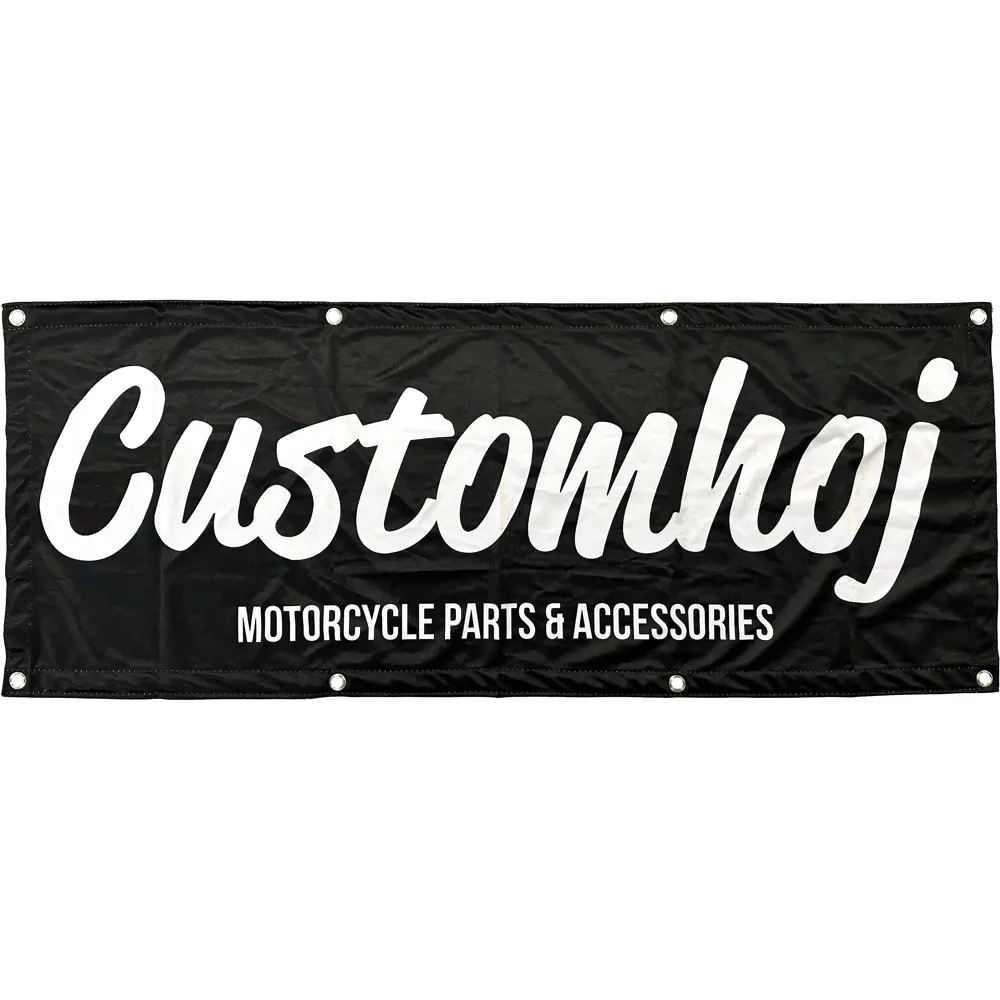 Customhoj Script Workshop MC Banner Svart / Vit