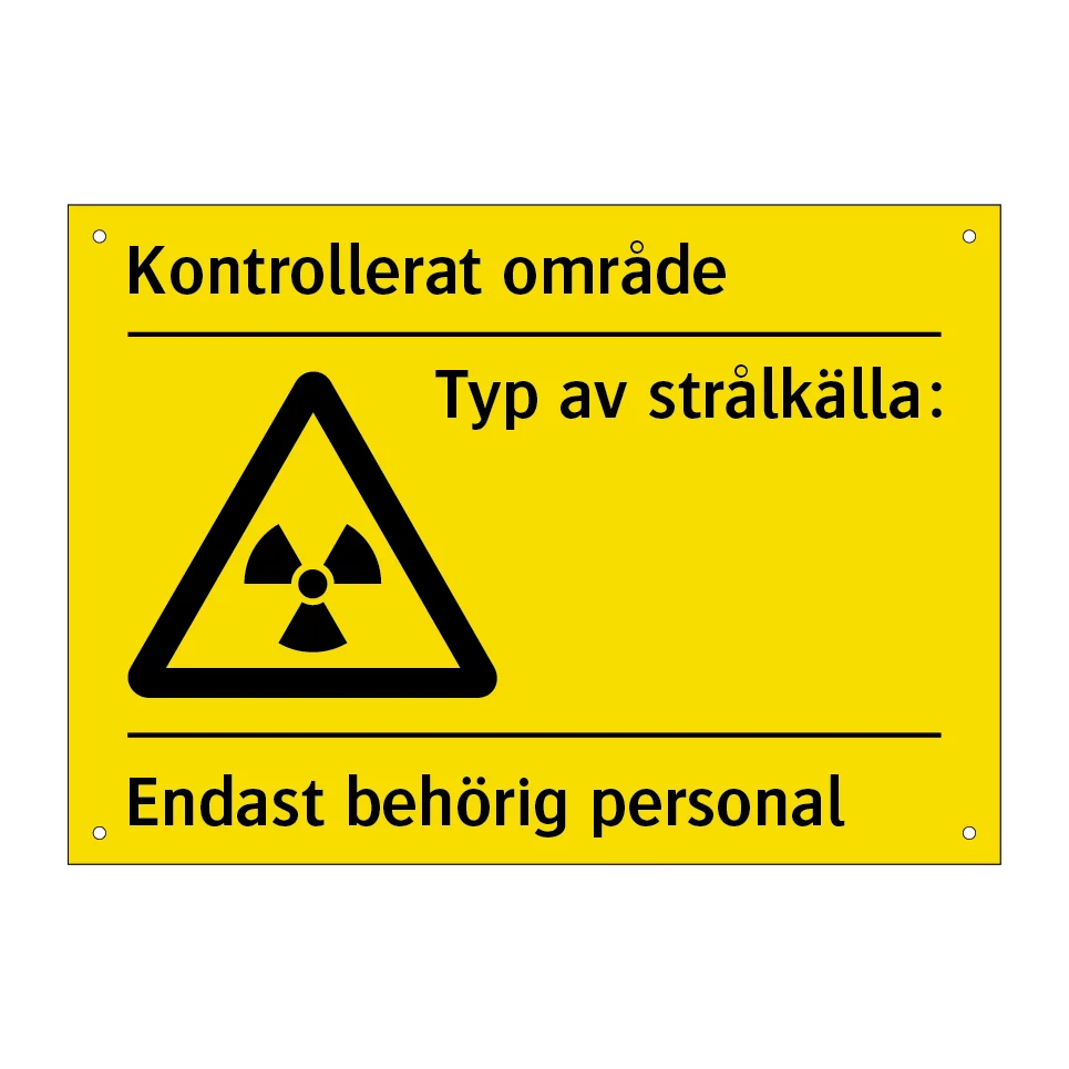Kontrollerat område Typ av strålkälla 210x148mm