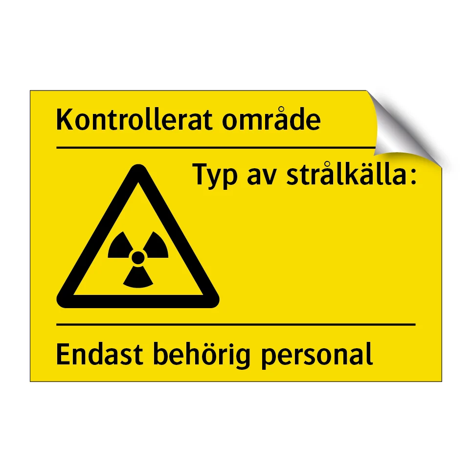 Kontrollerat område Typ av strålkälla 210x148mm
