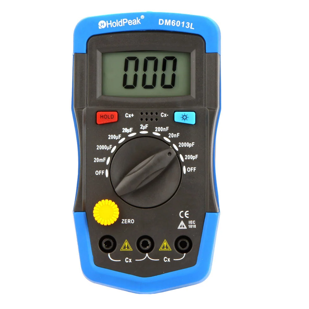 DM6013L Handheld Digital Capacitance Meter Capacitor w/ LCD Backlight Dynagem