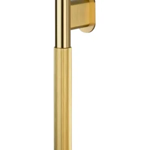 Linear L-bar i massiv golden metal med linjerat mönster • Buster + Punch