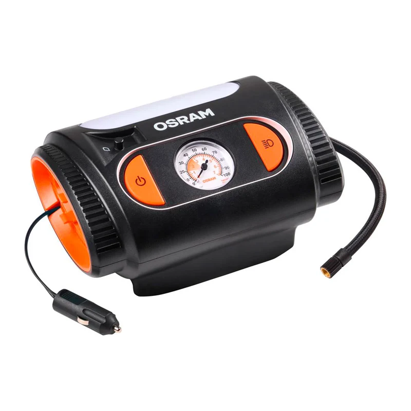 Osram TYREinflate 2110 - Dækpumpe med analogt manometer, 12V, 3m kabel
