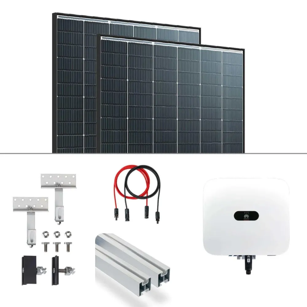 PV komplett paket Huawei 8kW sadeltak installation Trina 435 Vertex S+