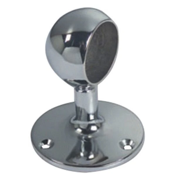 Ändstycke kromad mässing 25mm stolpe