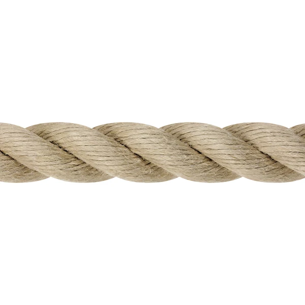 Räckeslina hampa 4-slagen Ø36mm 10 meter
