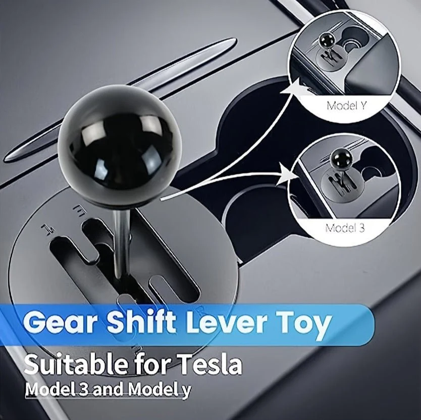 Tesla Model 3/Y Manual Shift Knob - Sleek Acrylic ABS, Single -Gear Spak för inre uppgradering - Tesla -gåvor