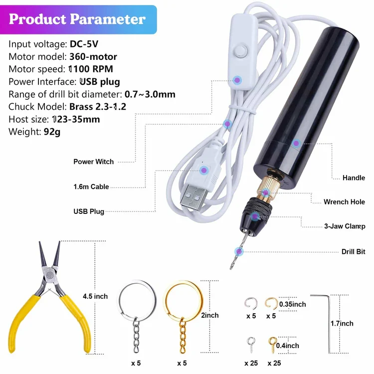 Let´s Resin Elektrisk handborr