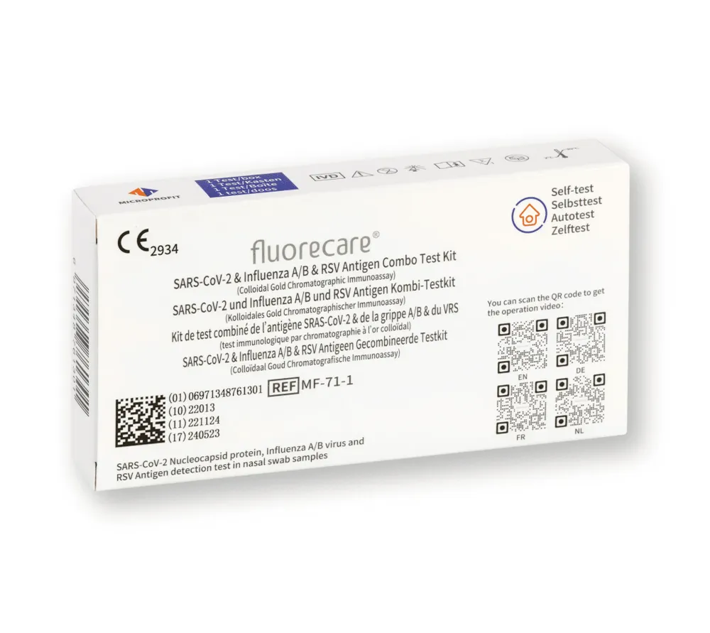 fluorecare Corona & Influensa /B & RSV Antigen Kombitest