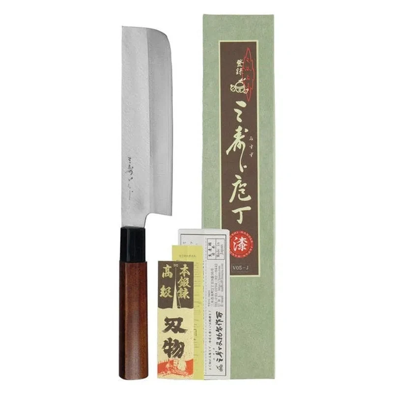Mujun Nakiri Knife Dubbelsidig VG-10 Stål - 17cm